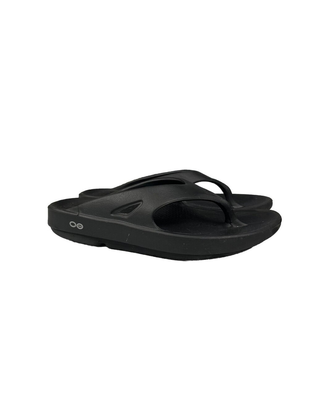 OOFOS Original Recovery Unosex Sandals W9 M7 Black Thong Flip Flops Casual